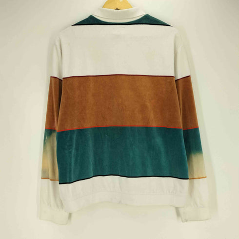 シュプリーム Supreme 19aw Stripe Velour L/S Polo メンズ import:L