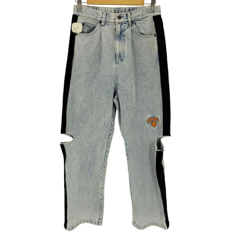 カットオフチームロゴワッペン ルーズデニムパンツ メンズ M