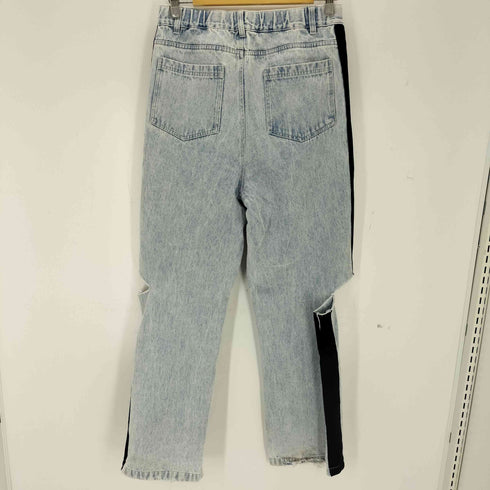 カットオフチームロゴワッペン ルーズデニムパンツ メンズ M