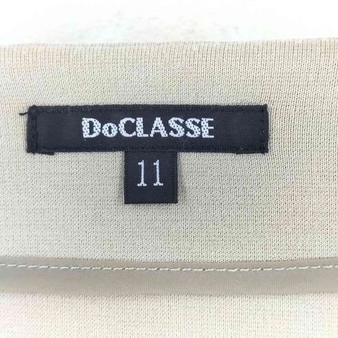 ドゥクラッセ Do CLASSE 異素材 切替 デザイン Vネック 長袖 ワンピース レディース 11