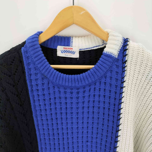 SOUNDS GOOOOD サウンズグッド パッチワークステッチリメイクニット メンズ ONE SIZE