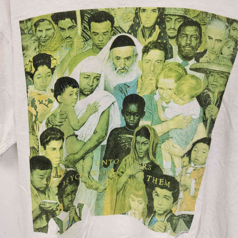 オニータ ONEITA USA製 norman rockwell the golden rule シングルステッチ レディース import:L