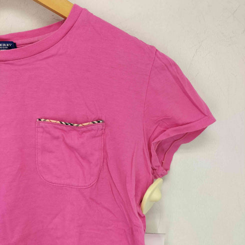 バーバリーブルーレーベル BURBERRY BLUE LABEL ノバチェック 胸ポケット カットソー 半袖 Tシャツ レディース import:M