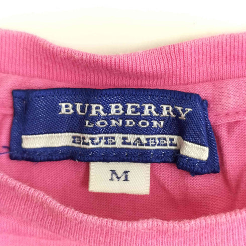 バーバリーブルーレーベル BURBERRY BLUE LABEL ノバチェック 胸ポケット カットソー 半袖 Tシャツ レディース import:M