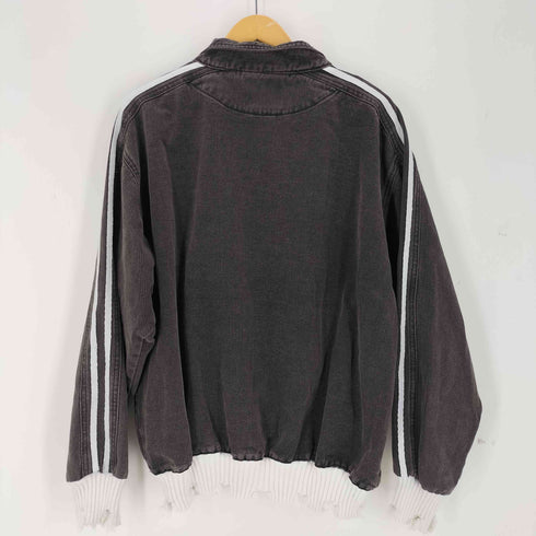 ダメージ加工 ジップップデニムジャケット メンズ XL