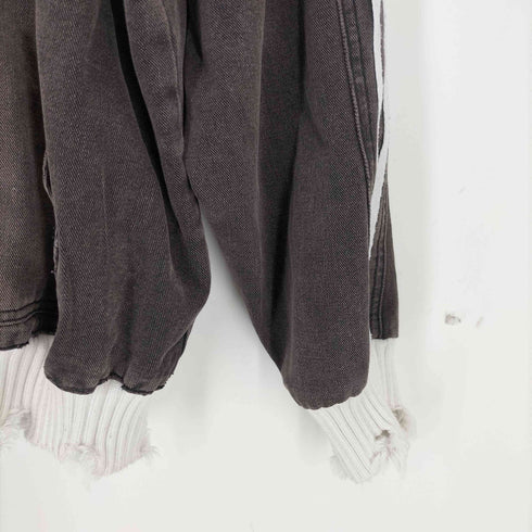 ダメージ加工 ジップップデニムジャケット メンズ XL