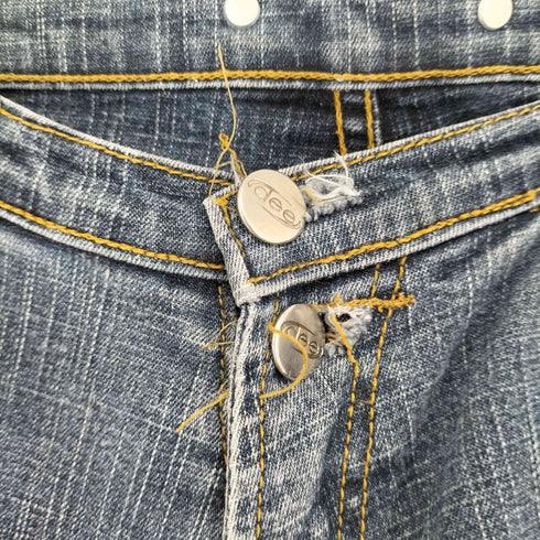 dee ギミック ローライズ フレア デニムパンツ レディース