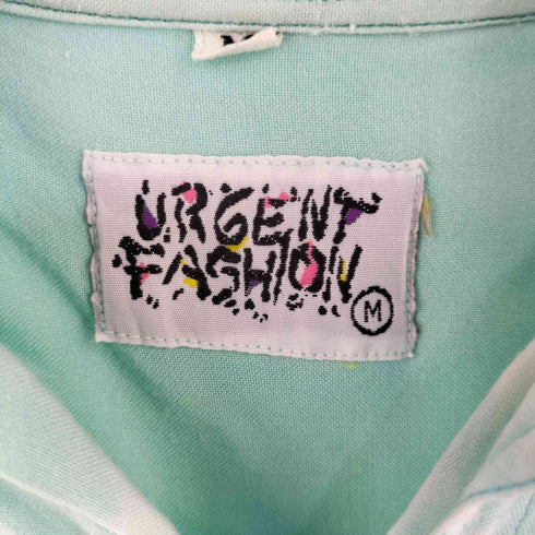 URGENT FASHION 80s レーヨン オープンカラーシャツ レディース M