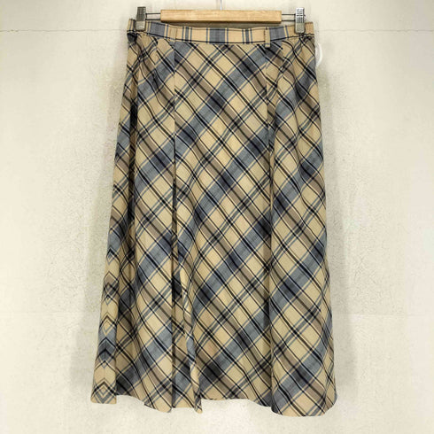 ダックス DAKS チェック プリーツ ロングスカート レディース 73-99