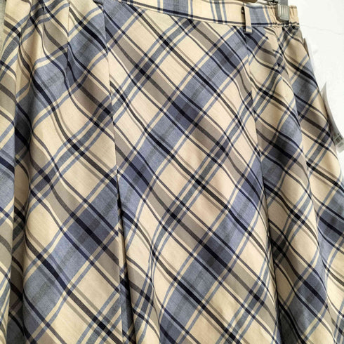 ダックス DAKS チェック プリーツ ロングスカート レディース 73-99