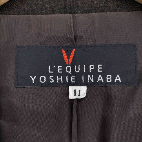 レキップヨシエイナバ LEQUIPE YOSHIE INABA cashmere カシミヤ混 1B テーラードジャケット レディース 11