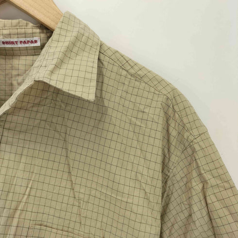パパス papas WALL GUY SHIRT ペンシルチェック半袖シャツ メンズ LL