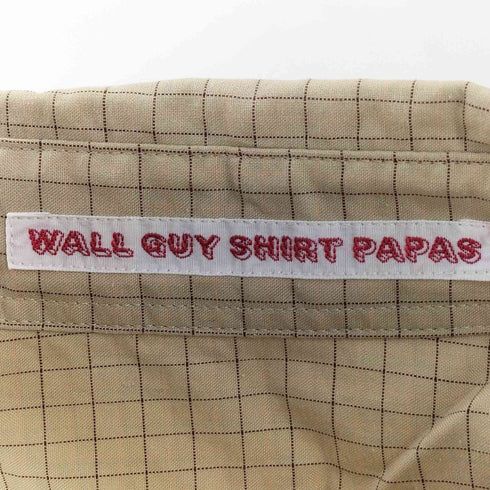 パパス papas WALL GUY SHIRT ペンシルチェック半袖シャツ メンズ LL