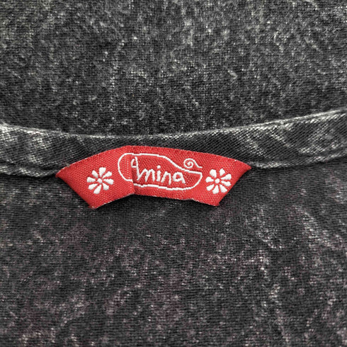 アミナ Amina チャイハネ デニム 変形 総柄 キャミソールワンピース レディース FREE