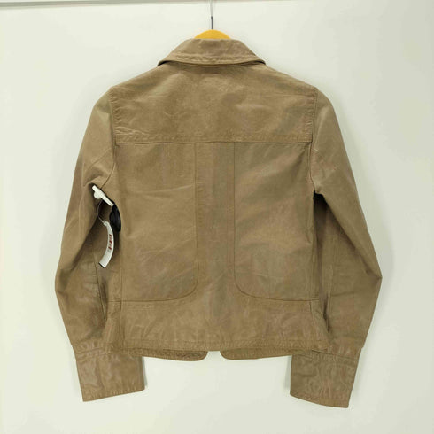 ウィークエンドマックスマーラ Weekend Max Mara MADE IN ITALY genuine leather A-2 TYPE 現行タグ イタリア製 クロップド 本革 オール リアル レザー ジャケット lampo ジップ レディース EUR:38