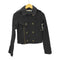 アルマーニジーンズ ARMANI JEANS MADE IN ITALY NAPOLEON イタリア製 ナポレオン クロップド ダブル ライダース ジャケット ブラック Y2K レディース EUR:38