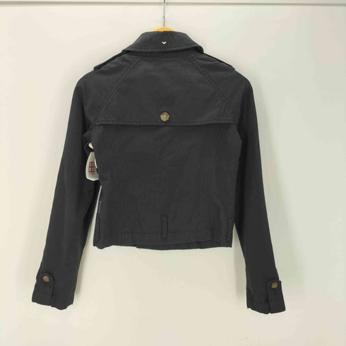 アルマーニジーンズ ARMANI JEANS MADE IN ITALY NAPOLEON イタリア製 ナポレオン クロップド ダブル ライダース ジャケット ブラック Y2K レディース EUR:38