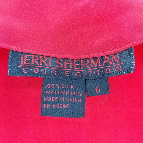 JERRI SHERMAN ジェリー シャーマン フリルデザイン シルクブラウス レディース 6