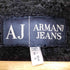 アルマーニジーンズ ARMANI JEANS MADE IN ITALY イタリア製 裏地 リアル ファー フック バックル デザイン ムートン ジャケット ブラック Y2K レディース EUR:40