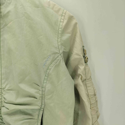 ダナキャランニューヨーク DKNY 90-00S OLD グラデーション カラー シャーリング ギャザー デザイン クロップド ボンバー ジャケット Y2K Archive アーカイブ レディース US:4