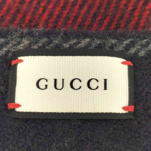 グッチ GUCCI イタリア製 シェリーライン ウール100% マフラー レディース 20×180cm