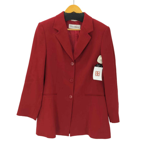 マックスマーラ MAX MARA MADE IN ITALY Virgin Wool イタリア製 白タグ バージン ウール テーラード ジャケット レディース EUR:42