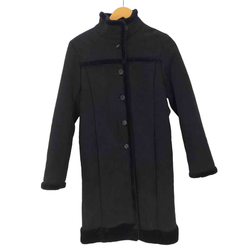 マークジェイコブス MARC JACOBS CASHMERE WOOL FUR 裏地 カシミア ウール ファー ムートン ロング コート ブラック レディース
