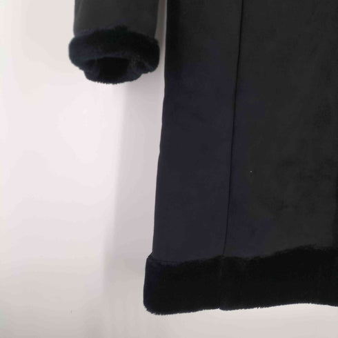 マークジェイコブス MARC JACOBS CASHMERE WOOL FUR 裏地 カシミア ウール ファー ムートン ロング コート ブラック レディース