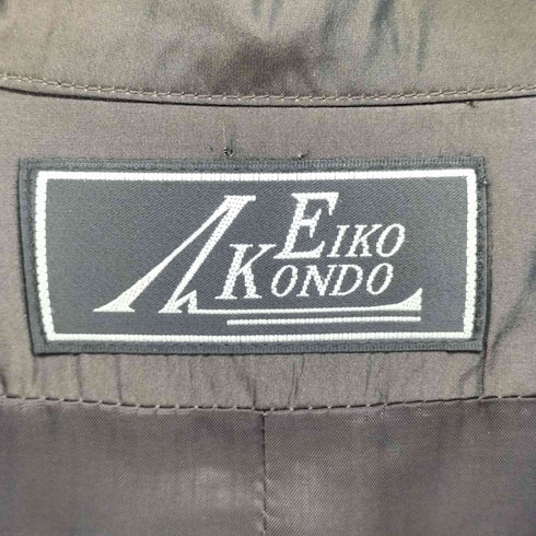 エイココンドウ Eiko Kondo タータンチェック 素材切替 ギャザー ダブルジップ クロップド ジャケット レディース 42