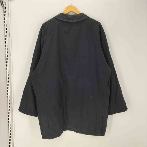 バーバリーズ BURBERRYS 80-90S OLD MADE IN ENGLAND 英国製 裏地 ノバチェック キルティング バルマカーン ステンカラー ロング コート ブラック メンズ
