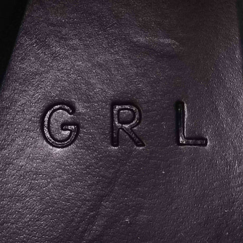 グレイル GRL スクエアトゥフレアヒールレザーロングブーツ レディース JPN:24