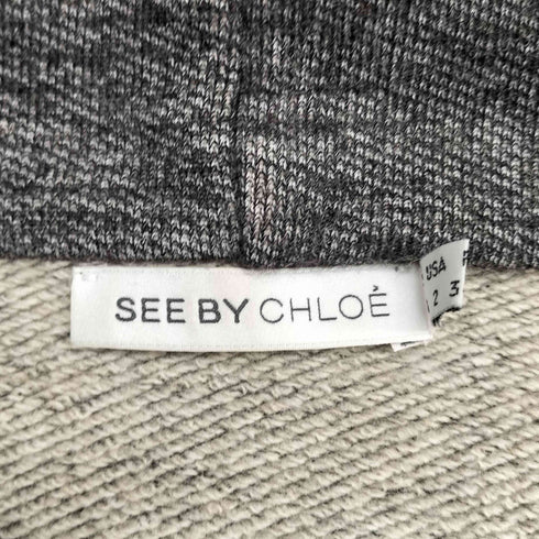 シーバイクロエ SEE BY CHLOE アーム 切替 ポリナイロン混 ウール ジップ パーカー レディース DE:34