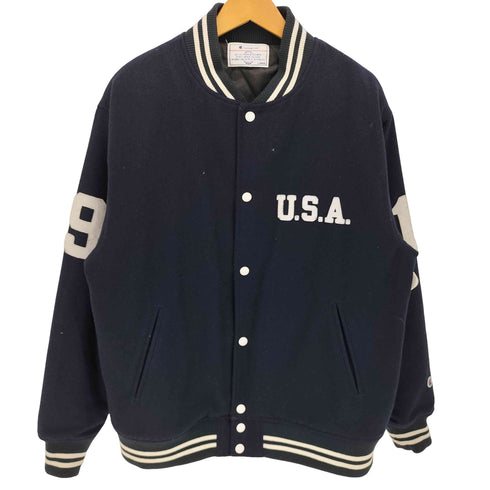 チャンピオン Champion U.S.A ワッペン 裏地キルティング アワードジャケット スタジャン メンズ import:L