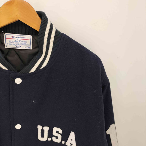 チャンピオン Champion U.S.A ワッペン 裏地キルティング アワードジャケット スタジャン メンズ import:L