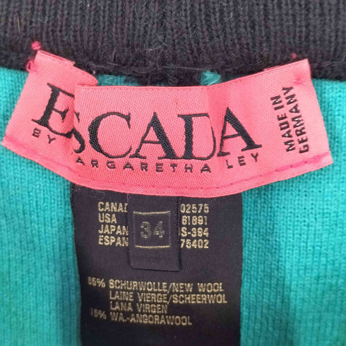 エスカーダ ESCADA マルチカラー ウール プリーツ イージー スカート レディース 34
