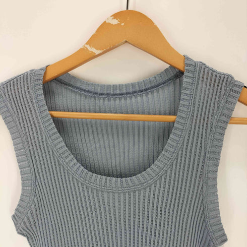マメクロゴウチ Mame Kurogouchi 26SS Mercerized Cotton Rib Jersey Sleeveless Top マーセライズコットン リブ ジャージー スリーブレストップ レディース 1