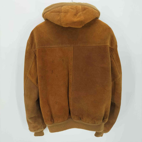 ショット Schott 80s USA製 茶タグ 裏地ボア スウェード フーディジャケット メンズ US:42