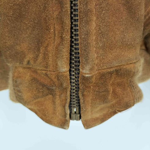ショット Schott 80s USA製 茶タグ 裏地ボア スウェード フーディジャケット メンズ US:42