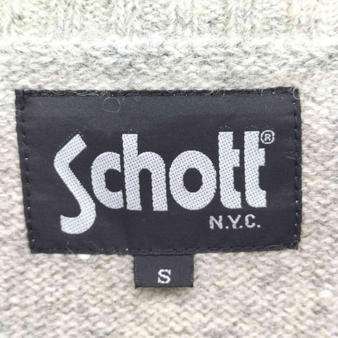ショット Schott SHETLAND CREW-NECK KNIT SWEATER ショット シェットランドウール クルーネックセーター メンズ import:S