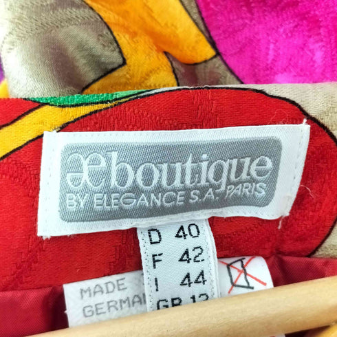ee boutique 総柄 マルチカラー ウール スカート レディース 42