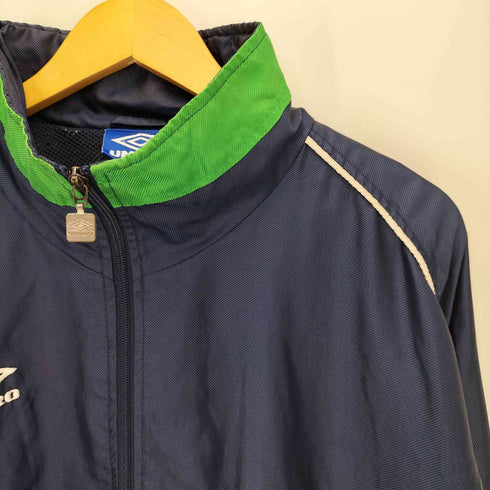 アンブロ UMBRO 90S ロゴ刺繍 裏地メッシュ ツートン ジップアップジャケット メンズ import:XXL