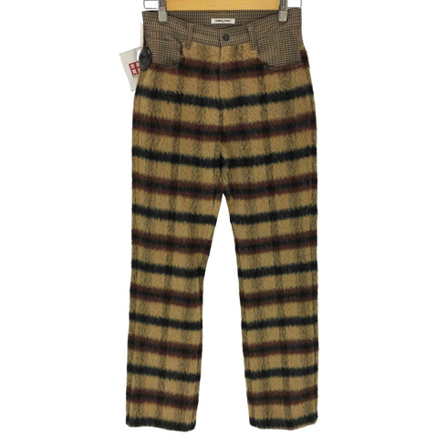 フミカウチダ FUMIKA UCHIDA HOUNDSTOOTH SHAGGY PANTS ハウンドトゥース シャギーパンツ レディース 34