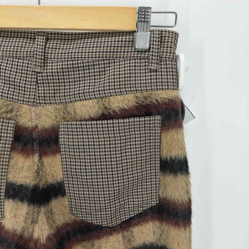 フミカウチダ FUMIKA UCHIDA HOUNDSTOOTH SHAGGY PANTS ハウンドトゥース シャギーパンツ レディース 34