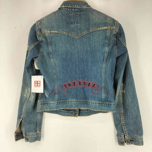 ダメージ加工 cene montesano デニムトラッカージャケット レディース import:M