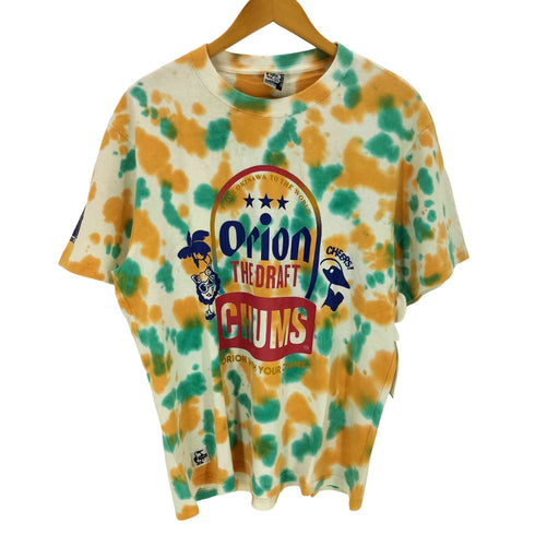 チャムス CHUMS ORION BEER タイダイ柄 クルーネック S/S Tシャツ メンズ JPN:XL