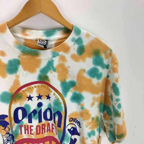 チャムス CHUMS ORION BEER タイダイ柄 クルーネック S/S Tシャツ メンズ JPN:XL
