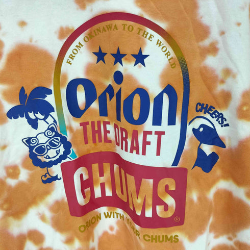 チャムス CHUMS ORION BEER タイダイ柄 クルーネック S/S Tシャツ メンズ JPN:M