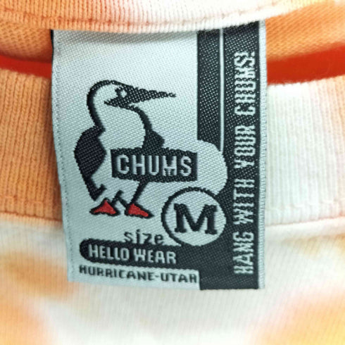 チャムス CHUMS ORION BEER タイダイ柄 クルーネック S/S Tシャツ メンズ JPN:M