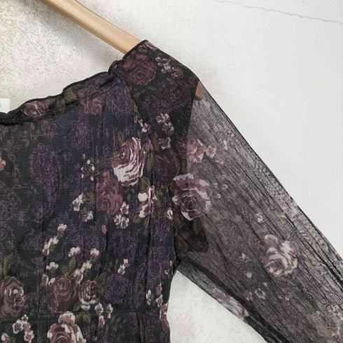 paix et doux Y2K 姫カジ ローズ シースルートップス レディース LL