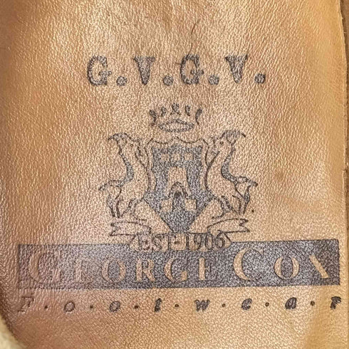 ジョージコックス GEORGE COX 英国製 レオパード スウェードレザー 厚底 ラバーソール シューズ レディース UK:3